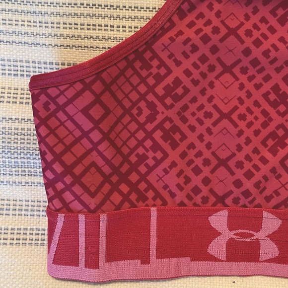 Under Armour I Will Racerback Sports Bra Pink Scoop Neck - Picture 2 of 7